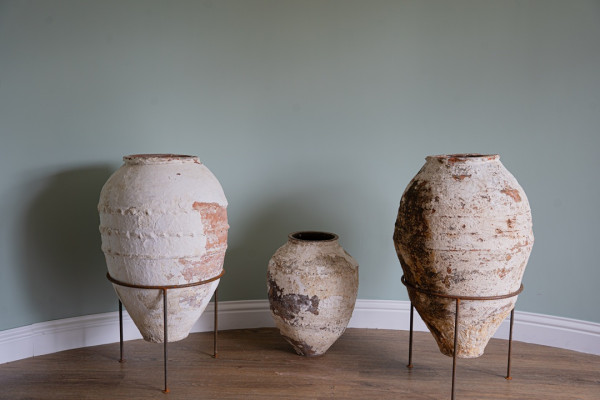 a set of three antique Turkish pots for sale