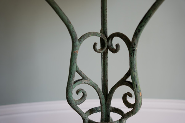 an antique iron garden table from Arras France