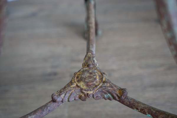an original antique bistro iron table for sale from France Arras