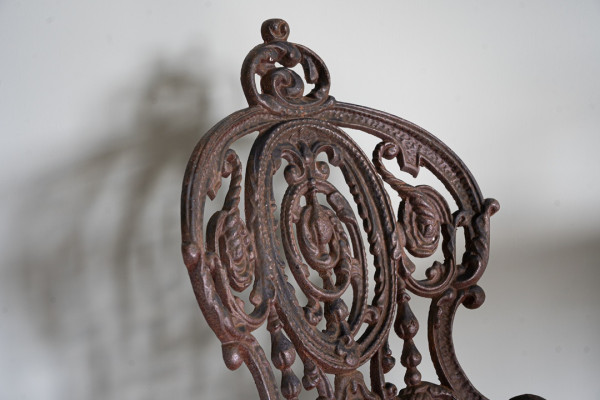 antique cast iron garden furniture set for two persons