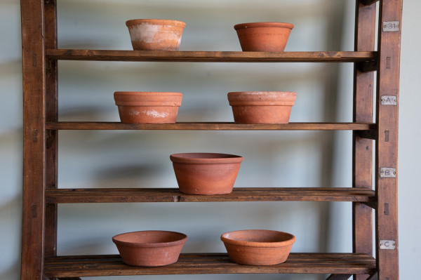 circular low garden terracotta Sankey Bulwell pots