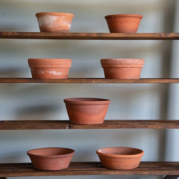 circular low garden terracotta Sankey Bulwell pots