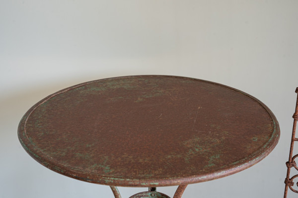 rare antique garden Arras bistro table for two persons