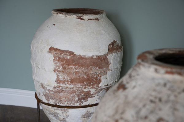 set of three white antique Turkish pots for sale UK