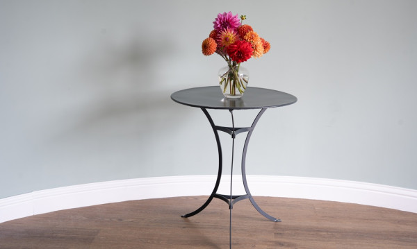 a restored vintage garden dining table