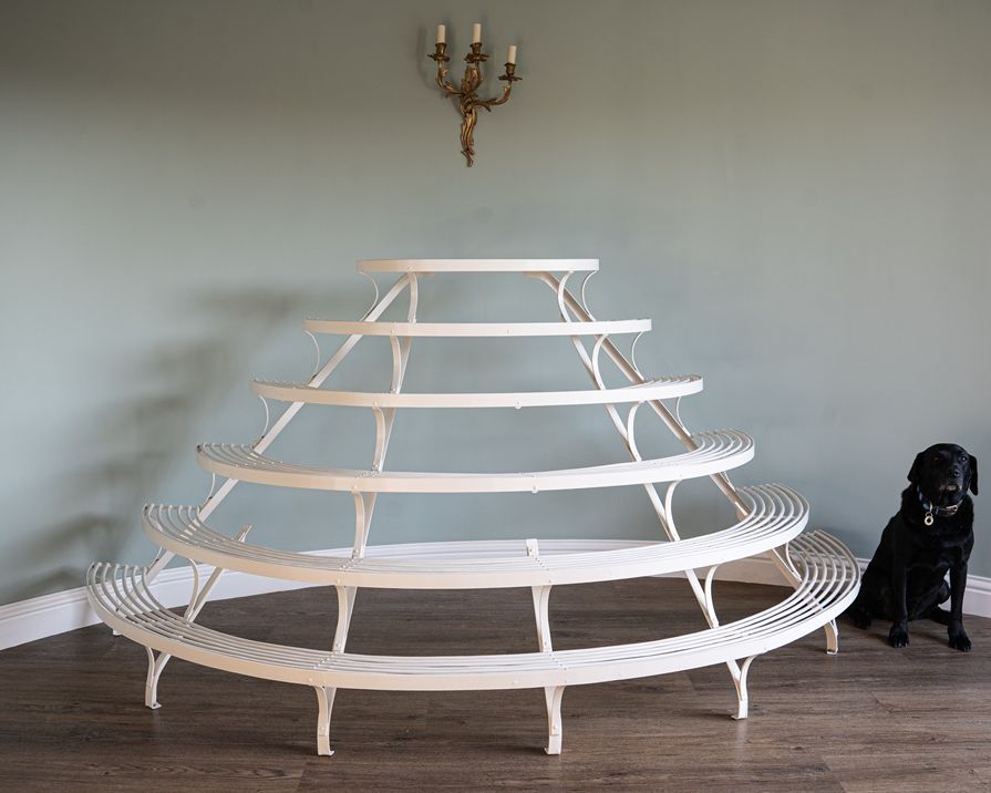 a very large antique French garden plantstand