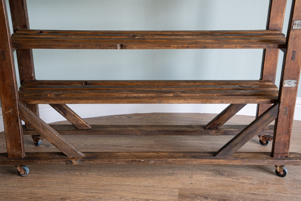 a vintage bakers rack ideal for shelving