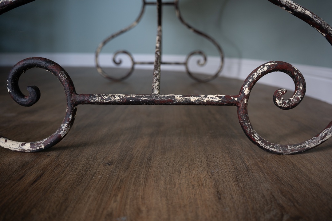 an antique garden dining table