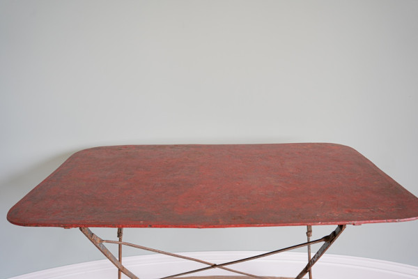 antique garden folding iron table
