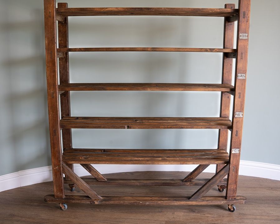antique shelving bakers rack