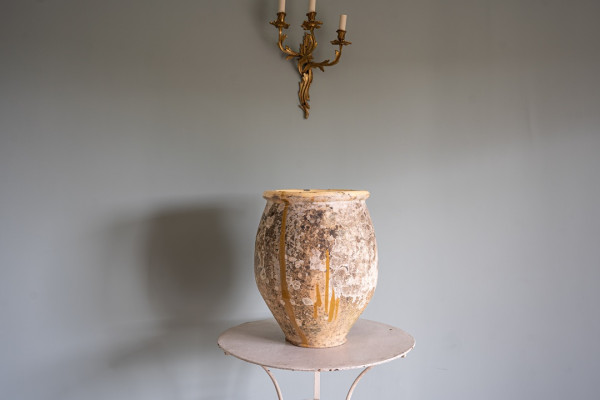 antique yellow glazed French biot