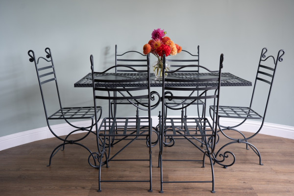 iron garden table and chairs