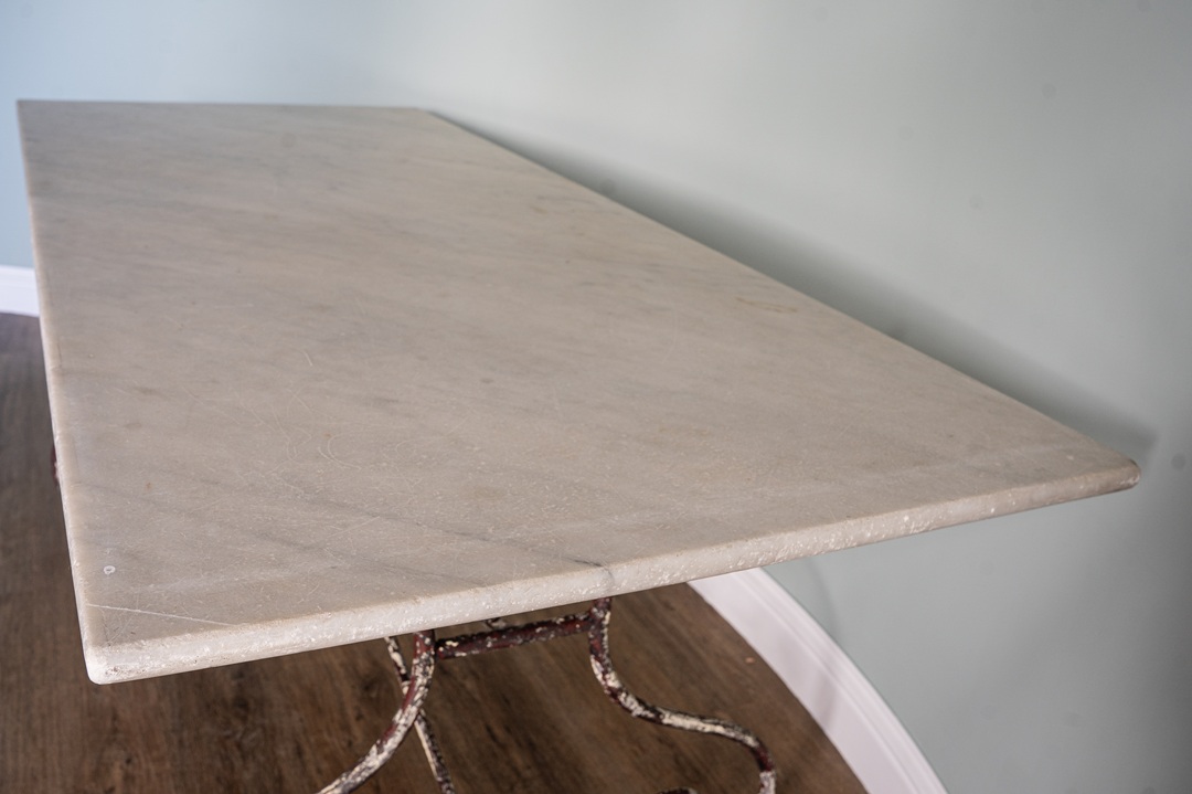 marble topped antique garden dining table