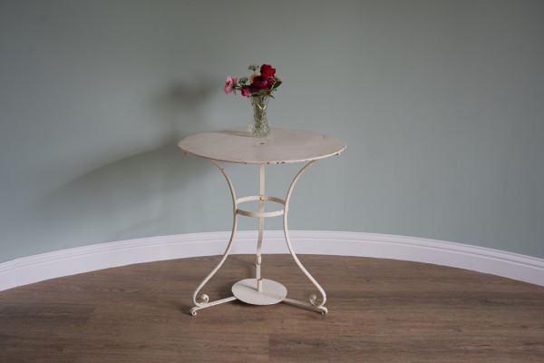 white vintage garden bistro table for sale
