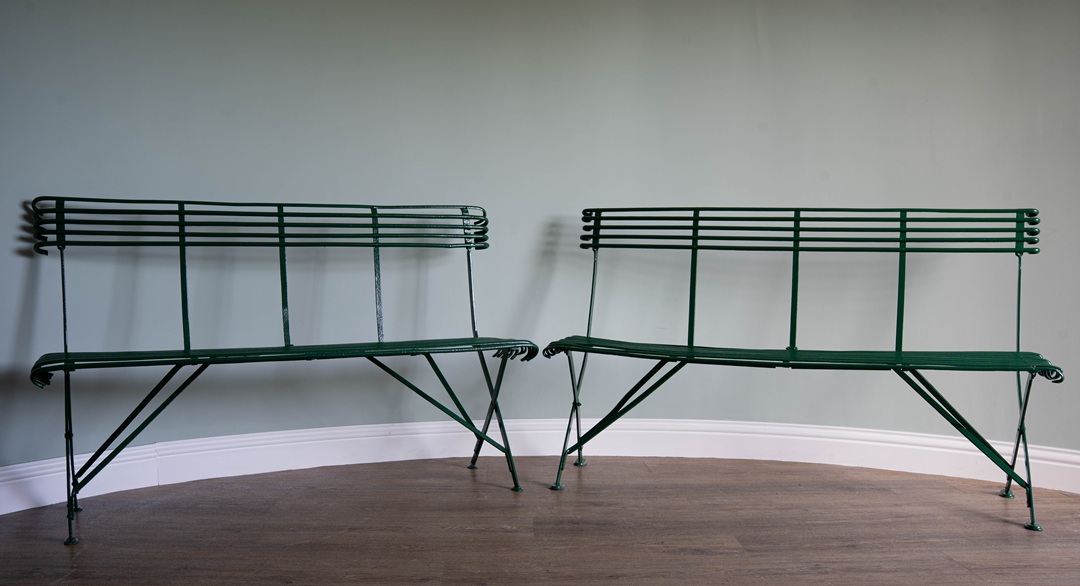 original antique but restored garden benches for sale