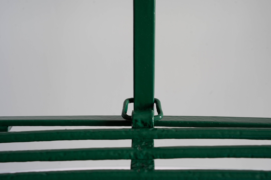 restored wrought iron antique garden bench from France Arras