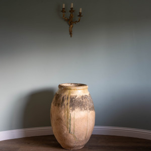 weathered antique French pottery called a Biot