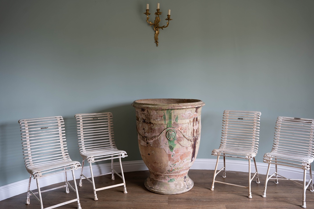 a Louis Bourguet antique Anduze vase