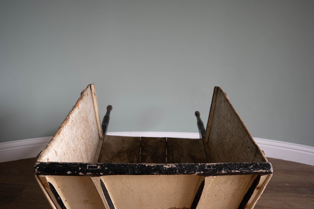 attractive antique wooden 19th century wheelbarrow