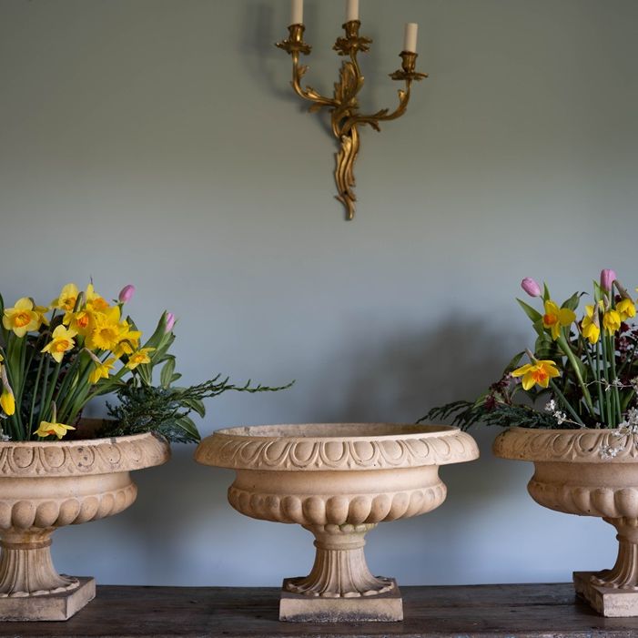 decorative antique terracotta garden urns ideal for use indoors