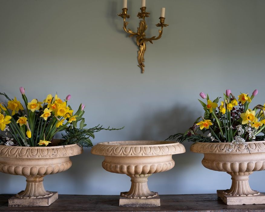 decorative antique terracotta garden urns ideal for use indoors