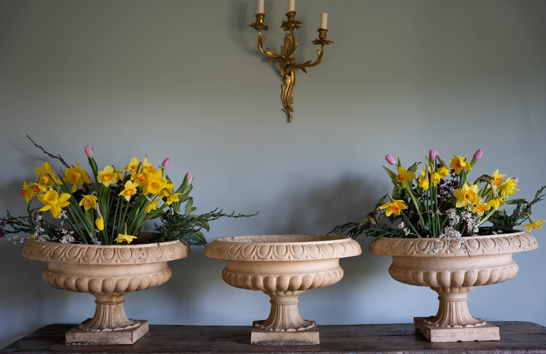 decorative antique terracotta garden urns ideal for use indoors