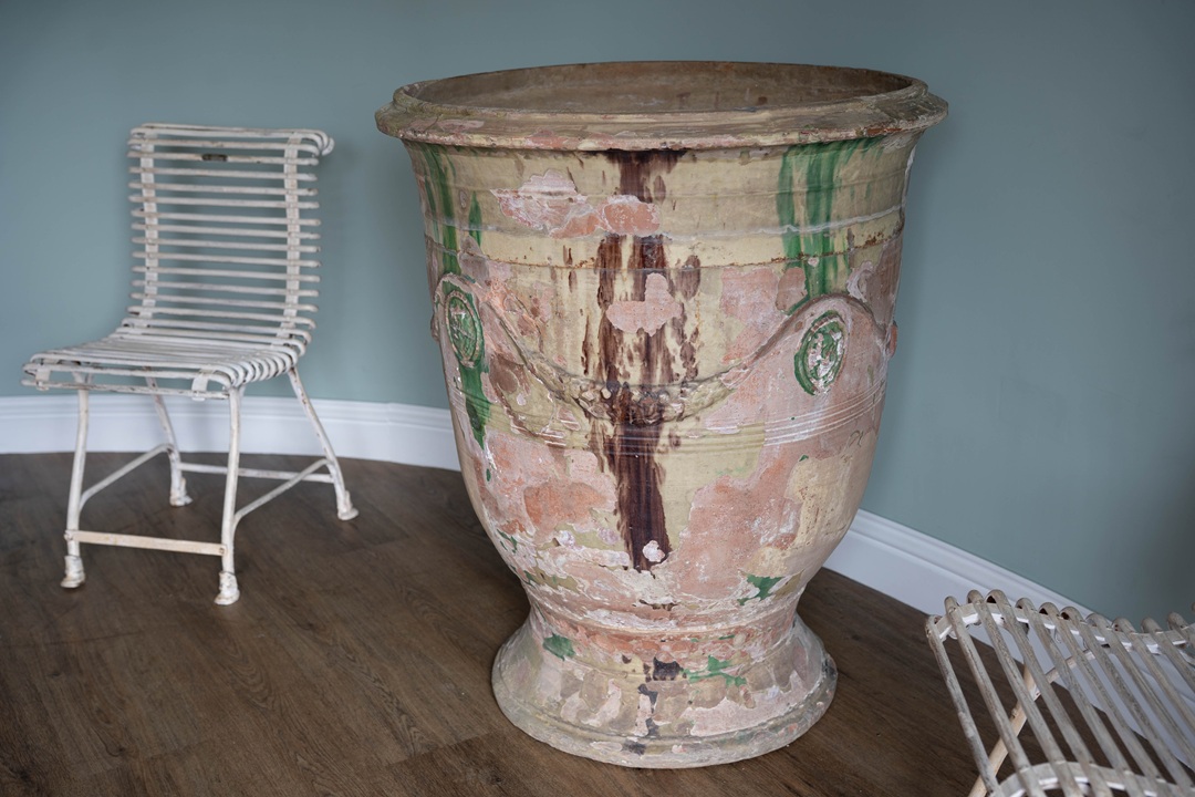 early 1800's Louis Bourguet antique Anduze vase