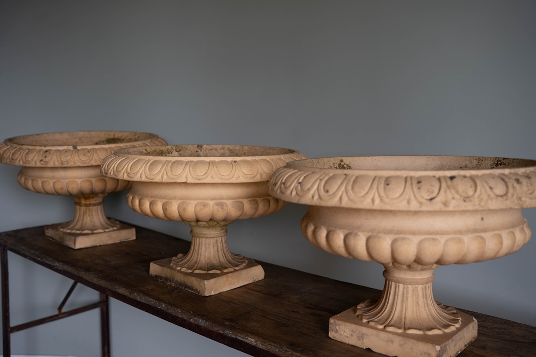 set of antique garden urns from John Stiff and Son