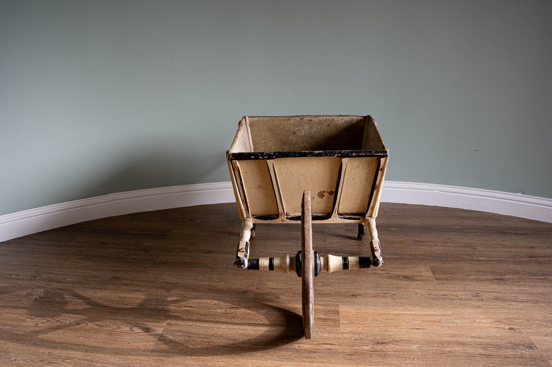 statement antique wheelbarrow for interior design