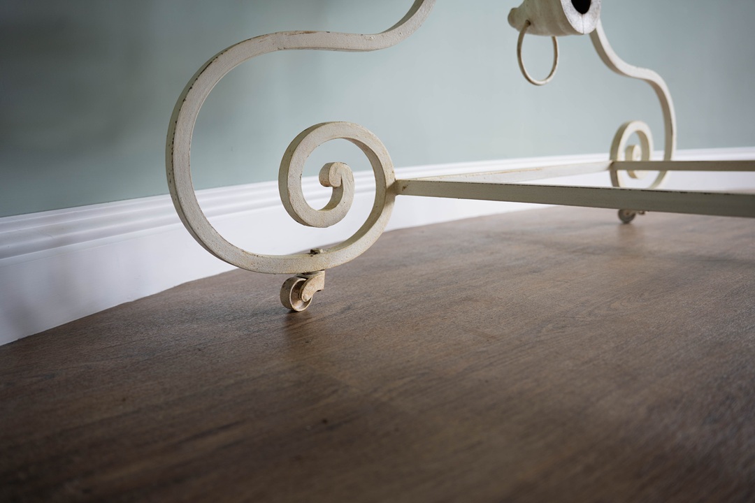 an antique French butchers table