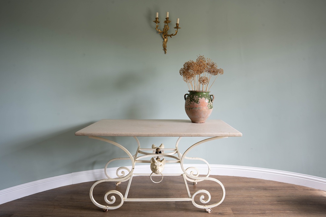 ornate antique garden table