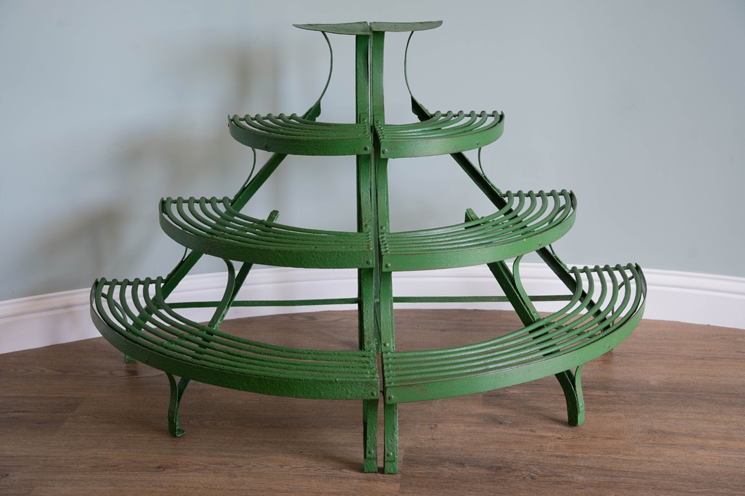 a pair of tiered corner antique plantstands from Arras