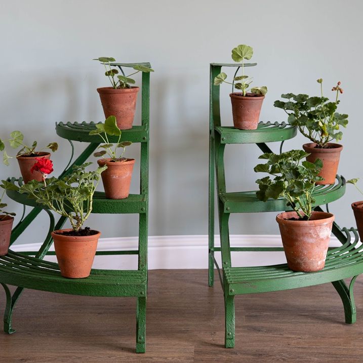 antique Arras garden iron plantstands