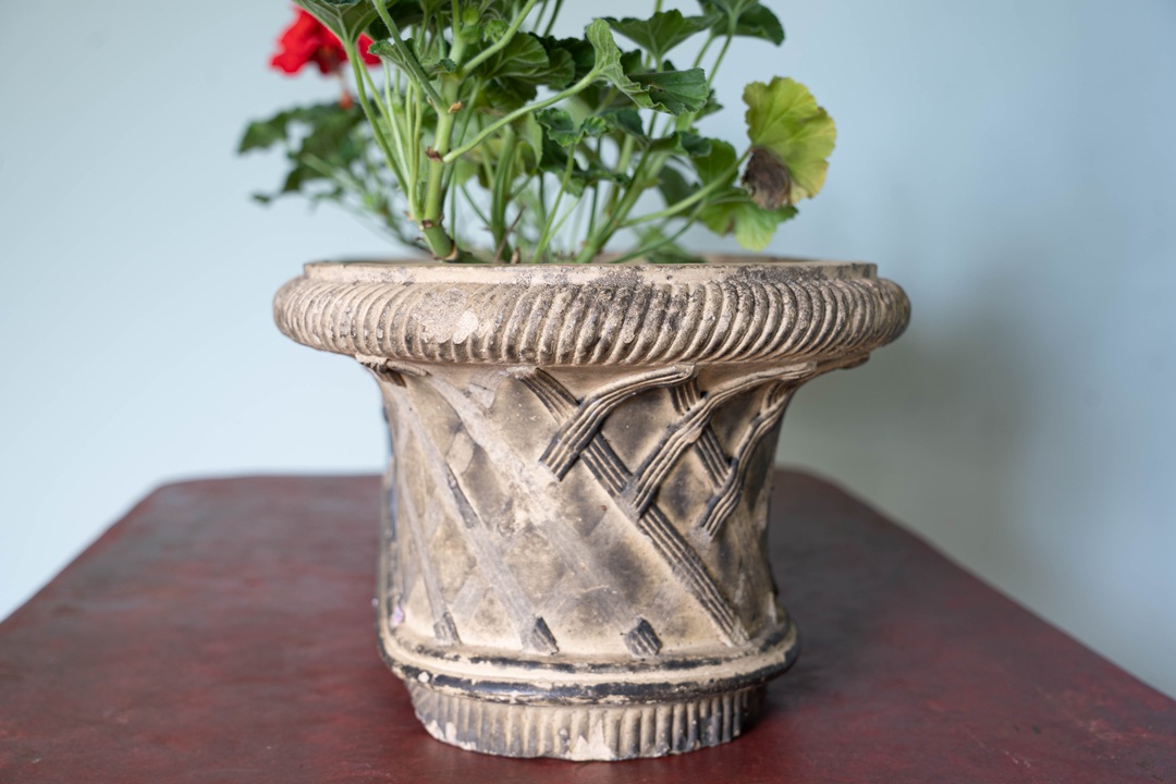lattice design No 335 in the catalogue of J M Blashfield Terracotta garden planters