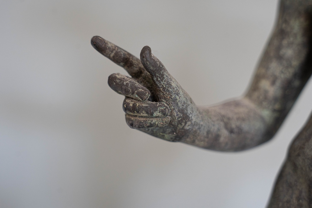 decorative bronze sculpture of Narcissus