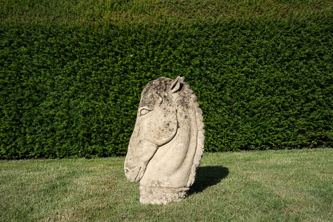 decorative garden horses head sculpture