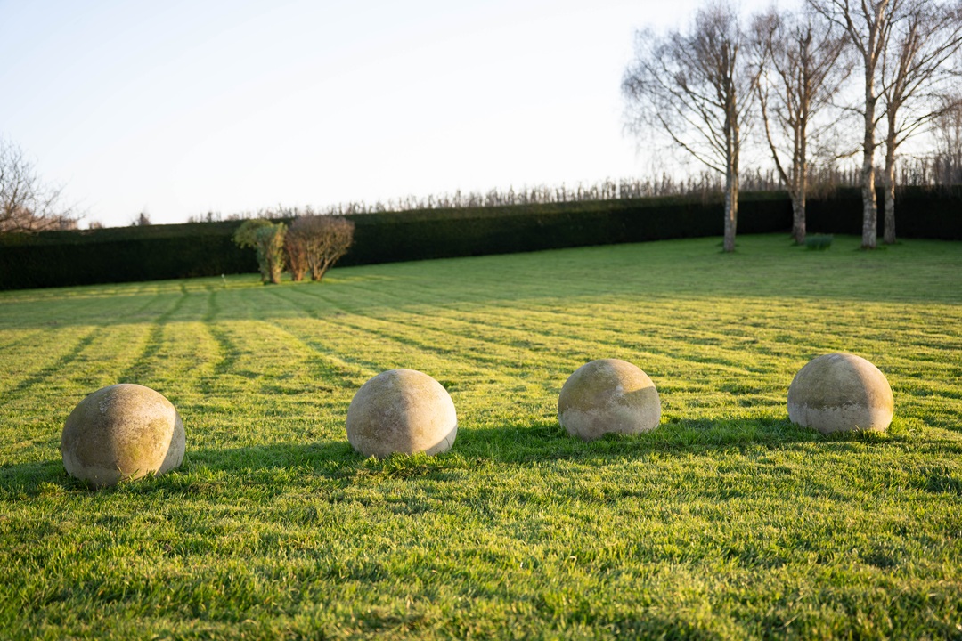 decorative garden stone balls