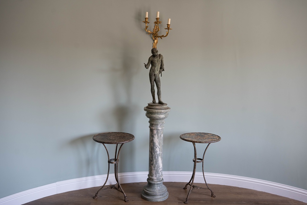 garden antique bronze sculpture of Narcissus for sale