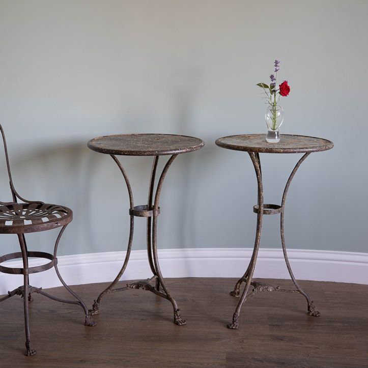 pair of lions claw antique Arras garden coffee bistro tables