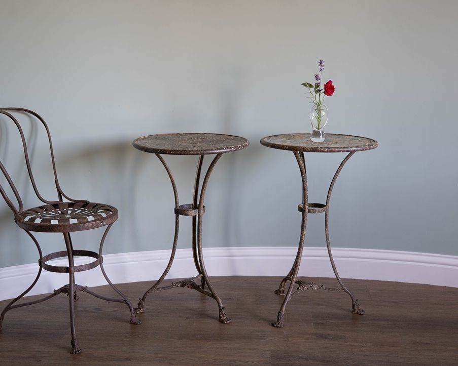 pair of lions claw antique Arras garden coffee bistro tables