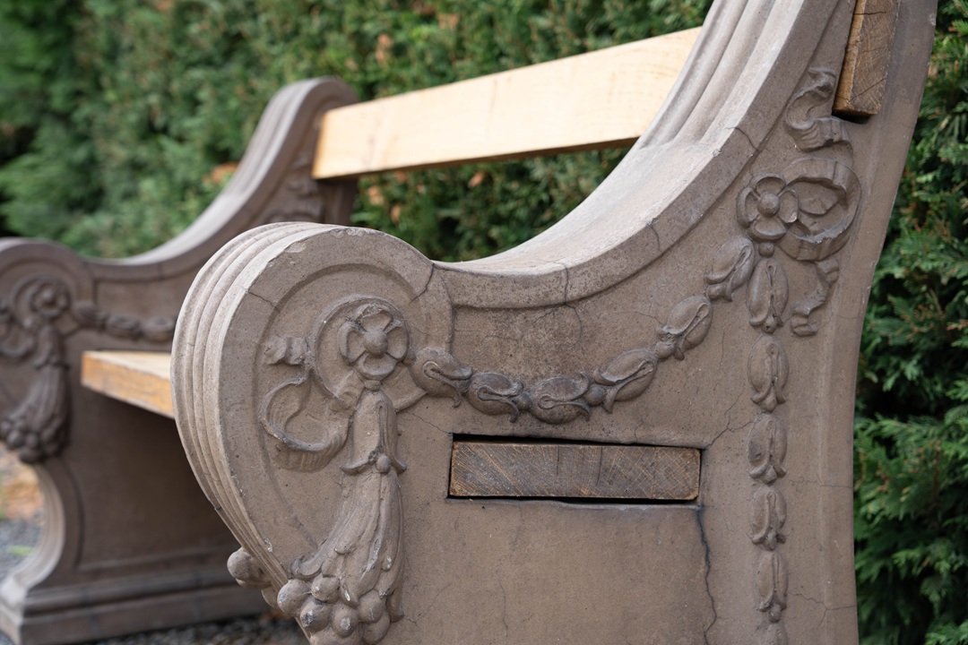 Doulton stoneware antique garden bench