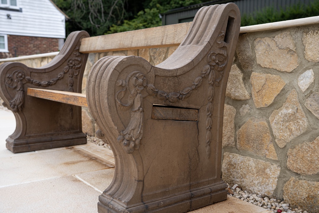 antique garden bench