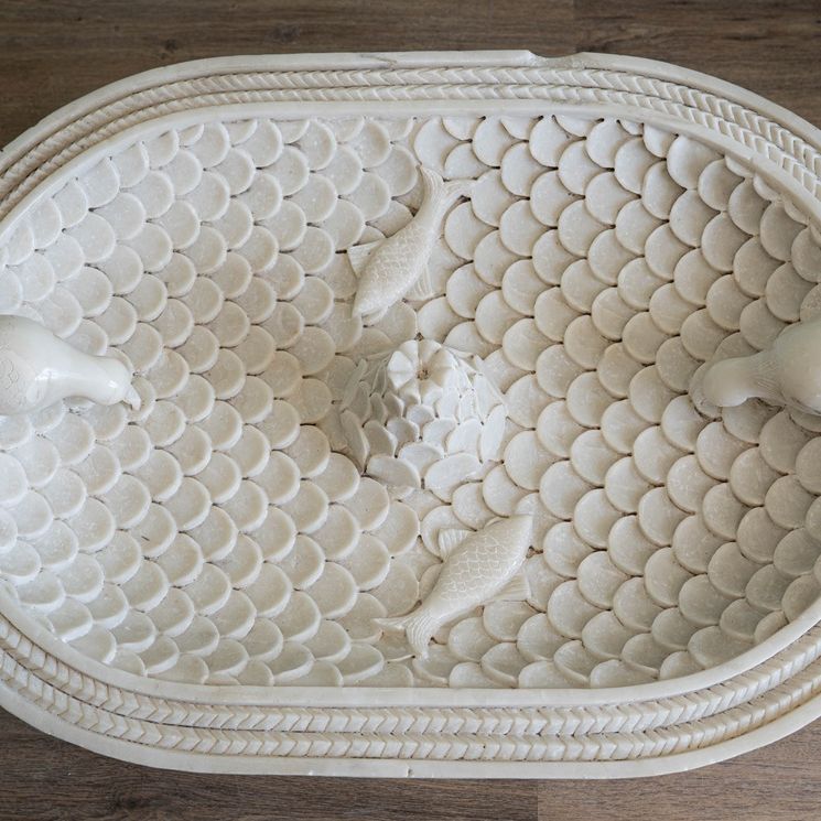 marble garden birdbath